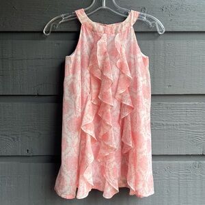 D-SIGNED DISNEY PINK WHITE RUFFLED PRINCESS DRESS    SIZE  6